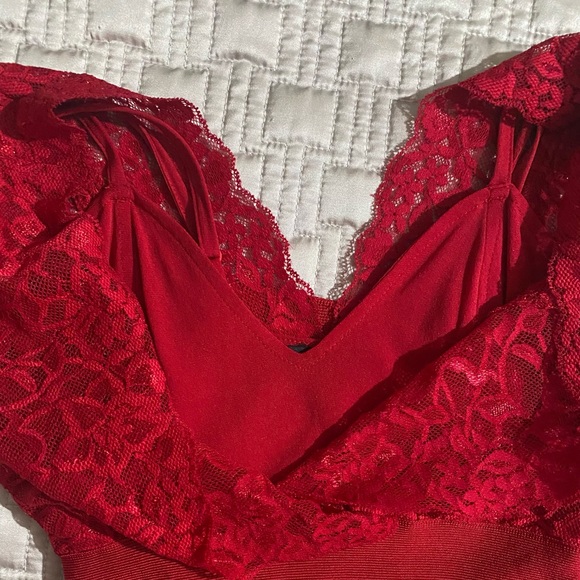 Bebe Bodycon with Lace top Dress - Picture 10 of 11